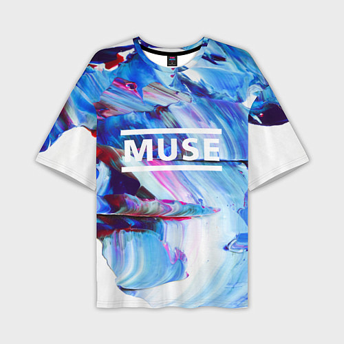 Мужская футболка оверсайз MUSE: Blue Colours / 3D-принт – фото 1
