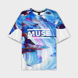 Футболка оверсайз мужская MUSE: Blue Colours, цвет: 3D-принт