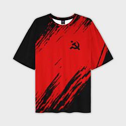 Мужская футболка оверсайз USSR: Red Patriot