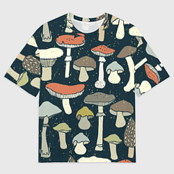 Футболка оверсайз мужская Грибной лес, цвет: 3D-принт