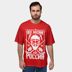 Футболка оверсайз мужская Red machine is back, цвет: 3D-принт — фото 2
