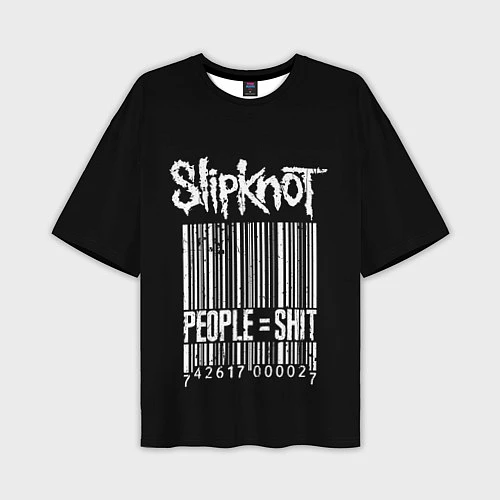 Мужская футболка оверсайз Slipknot: People Shit / 3D-принт – фото 1