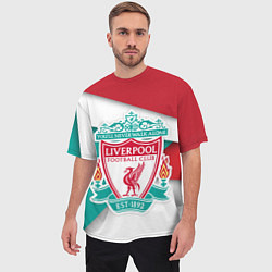 Футболка оверсайз мужская FC Liverpool, цвет: 3D-принт — фото 2