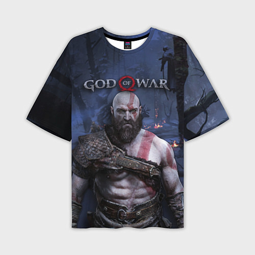 Мужская футболка оверсайз God of War: Kratos / 3D-принт – фото 1