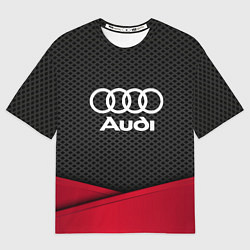 Футболка оверсайз мужская Audi: Grey Carbon, цвет: 3D-принт