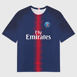 Футболка оверсайз мужская FC PSG: Home 18-19, цвет: 3D-принт