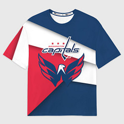 Футболка оверсайз мужская Washington Capitals, цвет: 3D-принт