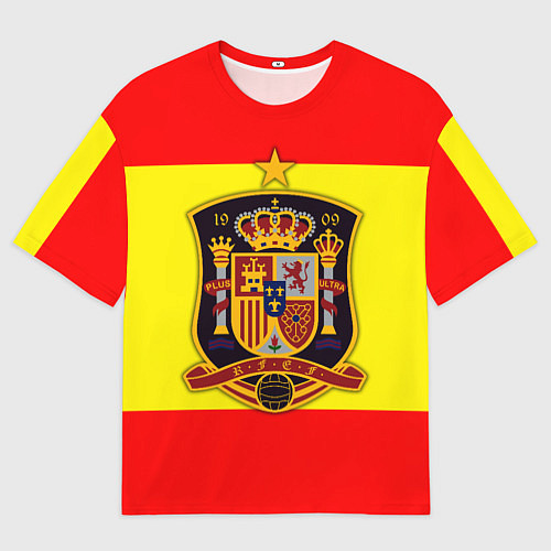 Мужская футболка оверсайз Сборная Испании / 3D-принт – фото 1