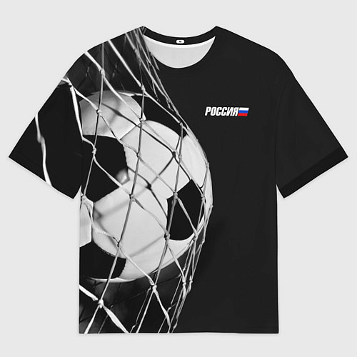 Мужская футболка оверсайз Болельщик России / 3D-принт – фото 1
