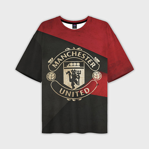 Мужская футболка оверсайз FC Man United: Old Style / 3D-принт – фото 1