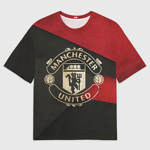 Мужская футболка оверсайз FC Man United: Old Style / 3D-принт – фото 1