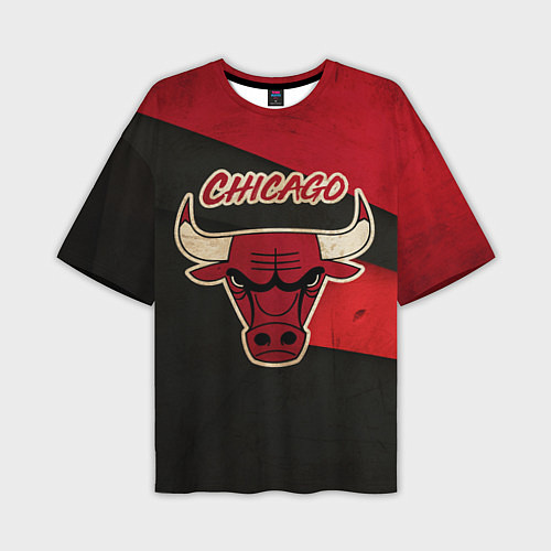 Мужская футболка оверсайз Chicago Bulls: Old Style / 3D-принт – фото 1