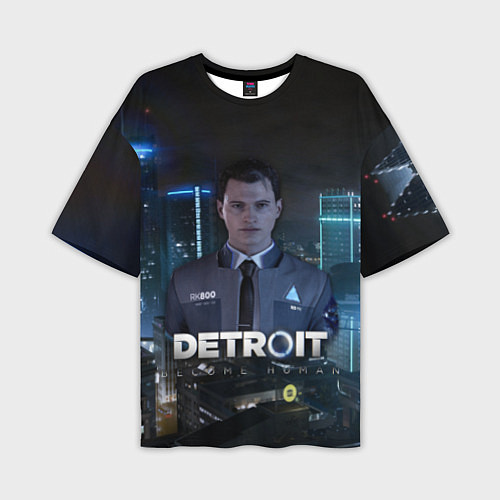 Мужская футболка оверсайз Detroit: Connor / 3D-принт – фото 1