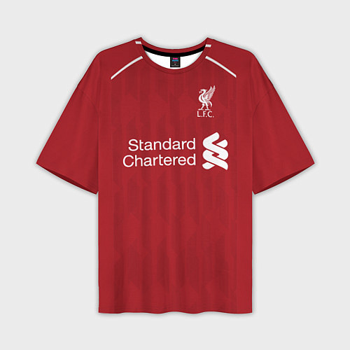 Мужская футболка оверсайз FC Liverpool: Salah Home 18/19 / 3D-принт – фото 1