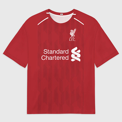 Мужская футболка оверсайз FC Liverpool: Salah Home 18/19 / 3D-принт – фото 1