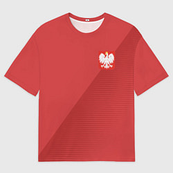 Мужская футболка оверсайз Poland Team: Away WC-2018
