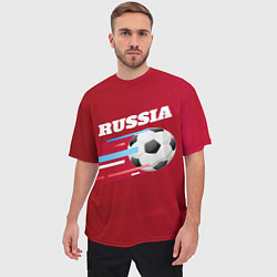 Футболка оверсайз мужская Russia Football, цвет: 3D-принт — фото 2