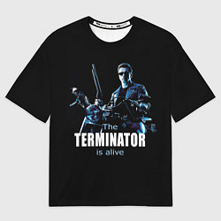 Мужская футболка оверсайз Terminator: Is alive