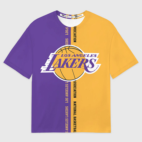 Мужская футболка оверсайз NBA: LA Lakers / 3D-принт – фото 1