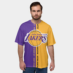 Футболка оверсайз мужская NBA: LA Lakers, цвет: 3D-принт — фото 2