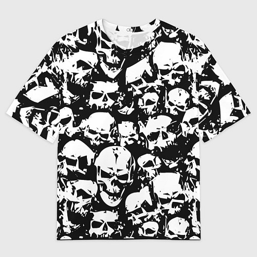 Мужская футболка оверсайз Черепа ужаса / 3D-принт – фото 1