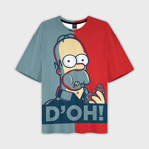 Мужская футболка оверсайз Homer Simpson DOH! / 3D-принт – фото 1