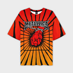 Футболка оверсайз мужская Metallica Fist, цвет: 3D-принт