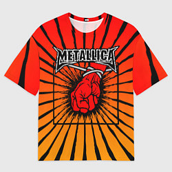Мужская футболка оверсайз Metallica Fist