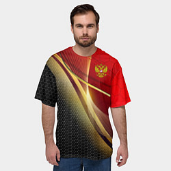 Футболка оверсайз мужская RUSSIA SPORT: Gold Collection, цвет: 3D-принт — фото 2