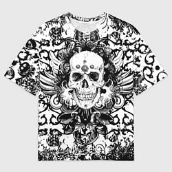 Футболка оверсайз мужская Grunge Skull, цвет: 3D-принт