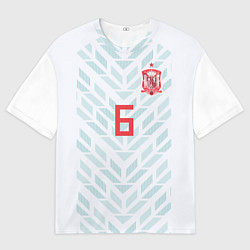 Футболка оверсайз мужская Iniesta Away WC 2018, цвет: 3D-принт