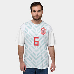 Футболка оверсайз мужская Iniesta Away WC 2018, цвет: 3D-принт — фото 2