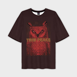 Мужская футболка оверсайз Twin Peaks: Red Owl