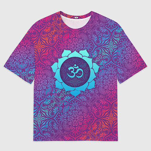 Мужская футболка оверсайз Роскошный Ом / 3D-принт – фото 1