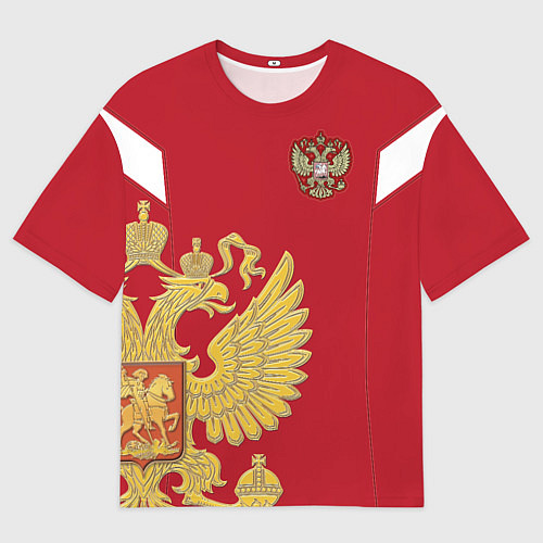 Мужская футболка оверсайз Сборная России: эксклюзив / 3D-принт – фото 1