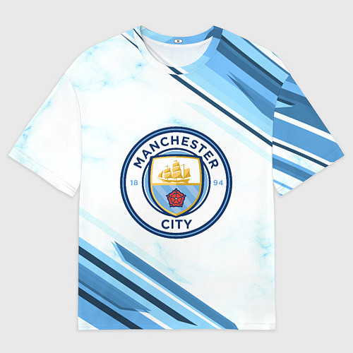 Мужская футболка оверсайз Manchester city / 3D-принт – фото 1