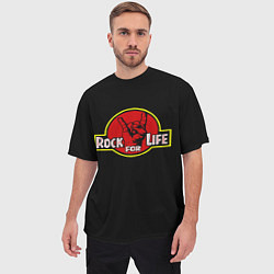 Футболка оверсайз мужская Rock for Life, цвет: 3D-принт — фото 2