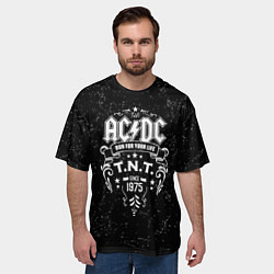 Футболка оверсайз мужская AC/DC: Run For Your Life, цвет: 3D-принт — фото 2