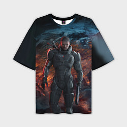 Мужская футболка оверсайз Mass Effect: Soldier