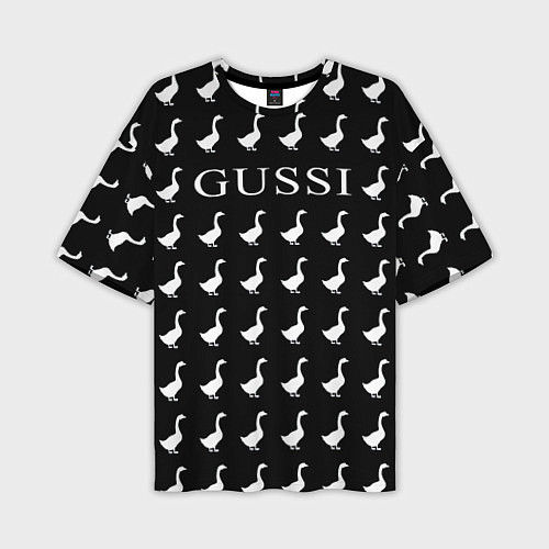 Мужская футболка оверсайз GUSSI Black / 3D-принт – фото 1