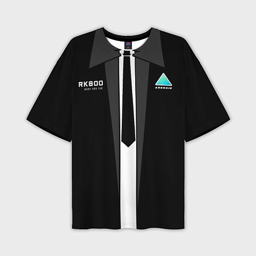 Мужская футболка оверсайз RK800 Android Black / 3D-принт – фото 1