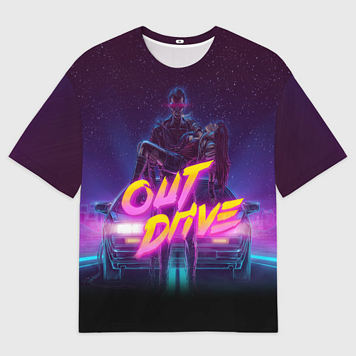 Мужская футболка оверсайз OUT DRIVE / 3D-принт – фото 1
