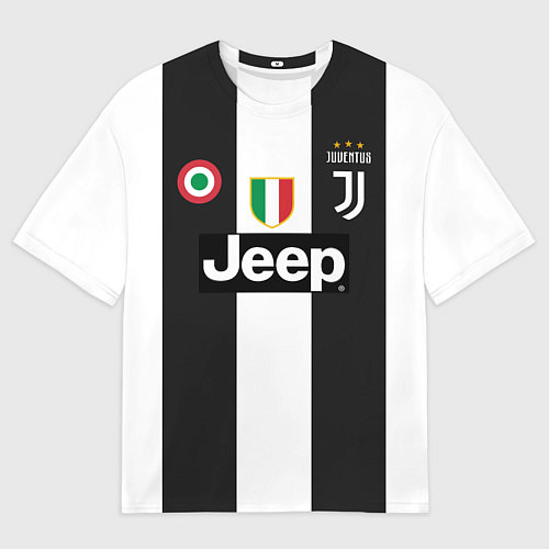 Мужская футболка оверсайз FC Juventus 18-19 / 3D-принт – фото 1