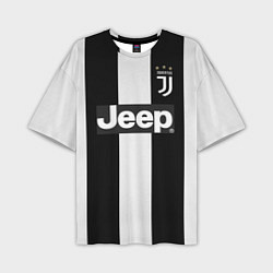 Футболка оверсайз мужская FC Juventus: Ronaldo Home 18-19, цвет: 3D-принт
