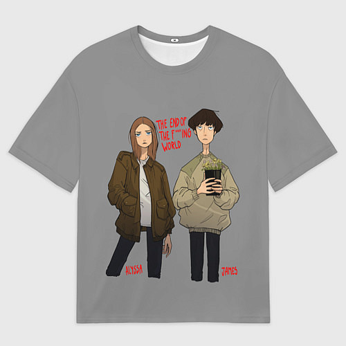 Мужская футболка оверсайз End of the f*cking world / 3D-принт – фото 1