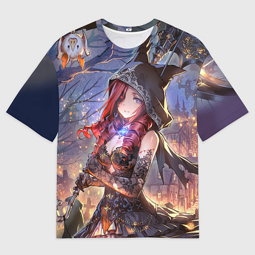 Мужская футболка оверсайз Ярость Бахамута / 3D-принт – фото 1