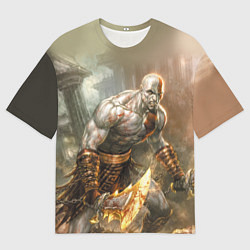 Футболка оверсайз мужская Могучий Кратос, цвет: 3D-принт
