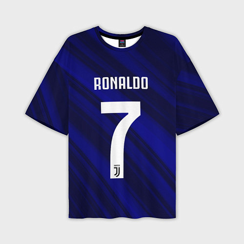 Мужская футболка оверсайз Ronaldo 7: Blue Sport / 3D-принт – фото 1