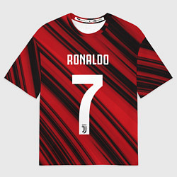 Футболка оверсайз мужская Ronaldo 7: Red Sport, цвет: 3D-принт
