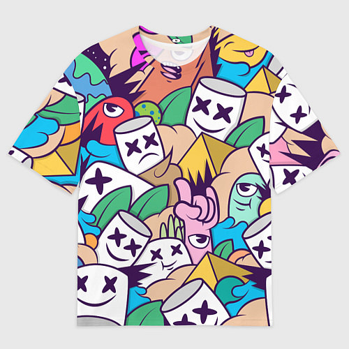 Мужская футболка оверсайз Marshmallow Colour / 3D-принт – фото 1